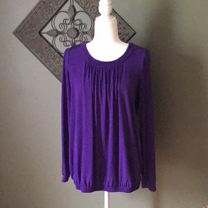 Daisy Fuentes purple blouse